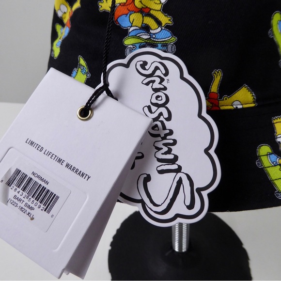 Herschel Supply Co. Bart Simpson Skateboard TV Cartoon Twill Bucket Hat NWT - Picture 6 of 9